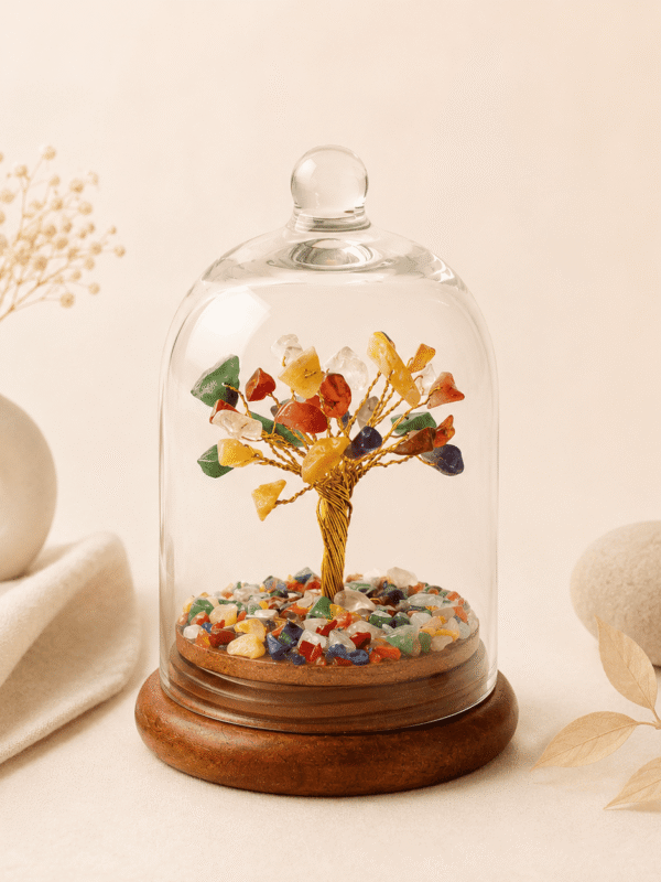 Natural 7 Chakra Dome Tree for energy balancing, chakra alignment and spiritual healing vibrations