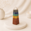 7 Chakra Pencil Tower Point healing crystal for chakra balancing, energy healing, meditation, spiritual growth, and positive vibrations
