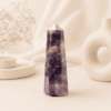 Amethyst Pencil Tower Point healing crystal for peace, meditation, chakra balancing, spiritual healing, stress relief, and positive energy