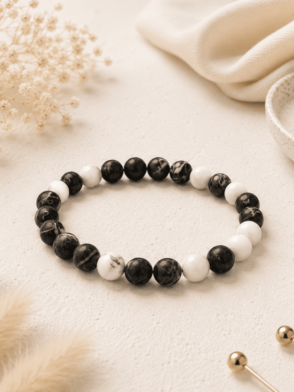 Black White Jasper Bracelet