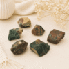 Natural Bloodstone Agate Raw Stone healing crystal for strength, courage, vitality, grounding, chakra balancing, and positive energy
