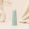 Blue Amazonite Pencil Tower Point healing crystal for calmness, communication, emotional balance, chakra healing, stress relief, and positive energy