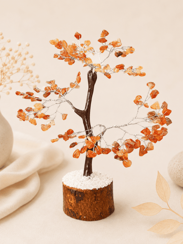 Natural Carnelian Gemstone Tree for motivation, energy, courage and positive vitality flow