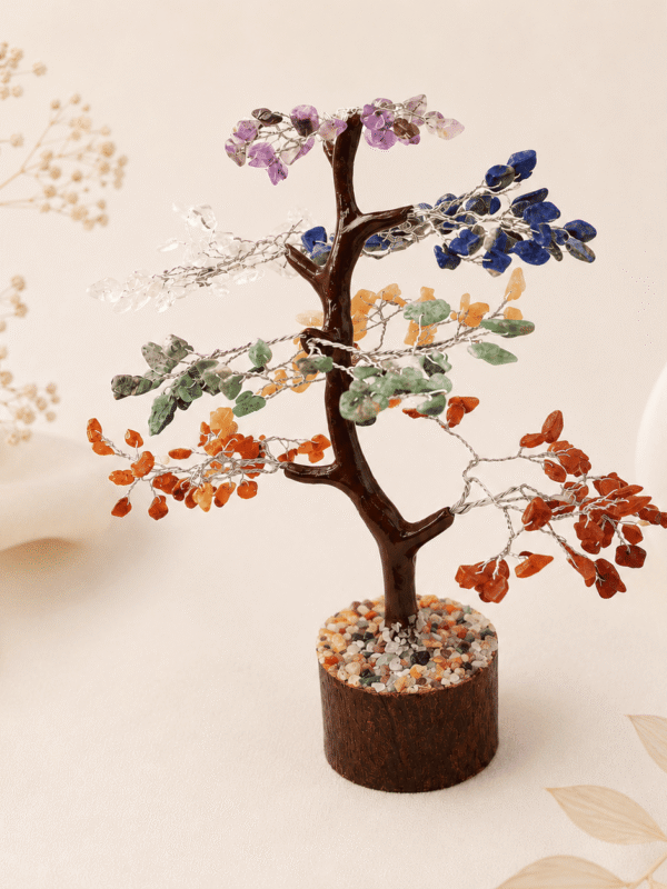 Natural 7 Chakra Gemstone Tree for chakra balancing, spiritual healing and positive energy flow