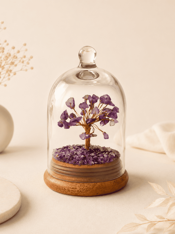 Natural Amethyst Dome Tree for calming energy, stress relief, meditation and spiritual healing