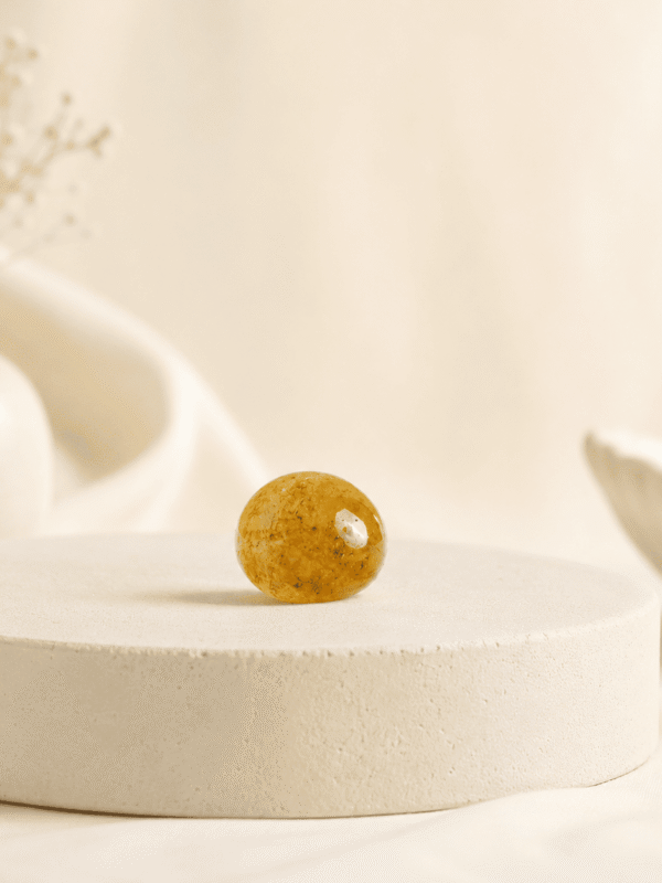 Natural Citrine Tumble Stone crystal for wealth attraction, happiness, confidence, manifestation, chakra healing, and positive energy balance