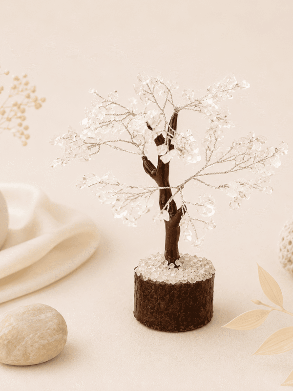 Natural Clear Quartz Gemstone Tree for energy cleansing, clarity, healing and positive vibrations