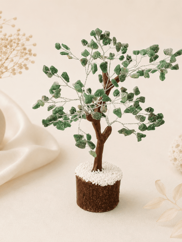 Natural Green Aventurine Gemstone Tree for luck, prosperity, wealth attraction and positive energy flow