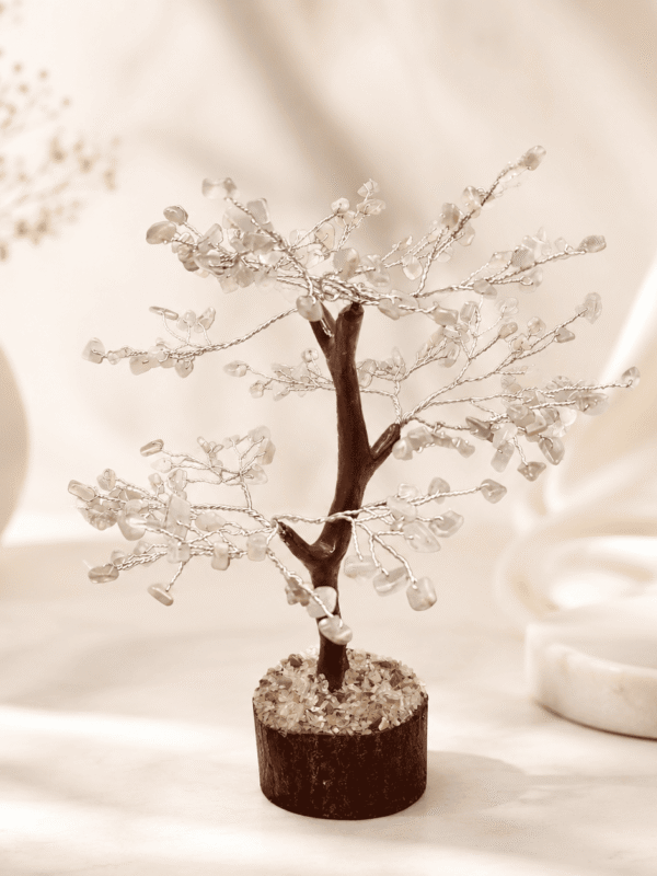 Natural Grey Moonstone Gemstone Tree for intuition, emotional balance, calming energy and spiritual growth