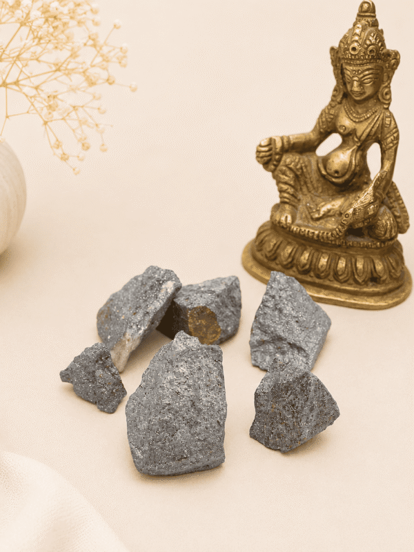 Natural Hematite Raw Stone healing crystal for grounding, protection, focus, emotional stability, chakra balancing, and positive energy