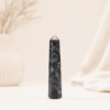 Hematite Pencil Tower Point healing crystal for grounding, protection, focus, chakra balancing, strength, and positive energy