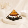 Lakshmi Yantra Pyramid crystal for wealth attraction, prosperity, abundance, success, divine blessings, and positive energy healing