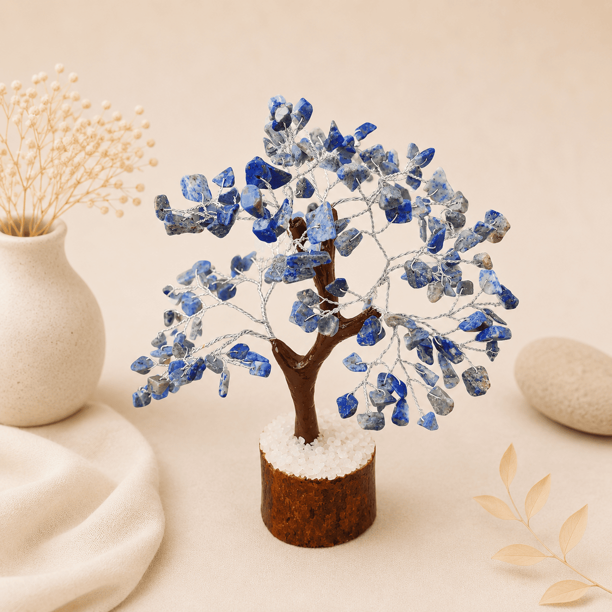 Natural Lapis Lazuli Gemstone Tree for wisdom, truth, intuition and spiritual growth energy