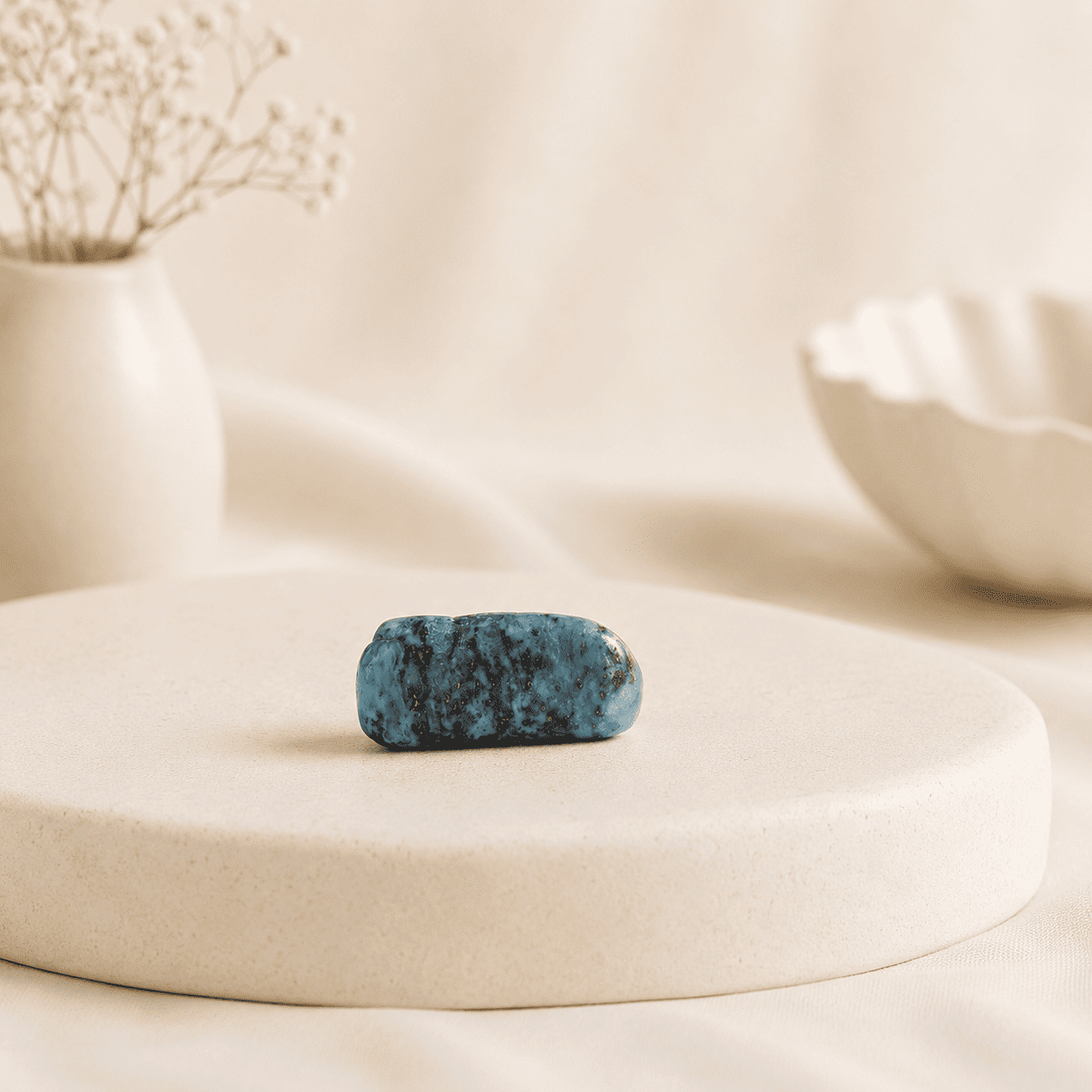 Natural Lapis Lazuli Tumble Stone crystal for wisdom, communication, spiritual healing, throat chakra balancing, clarity, and positive energy