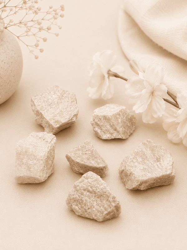 Natural Peach Moonstone Raw Stone healing crystal for emotional healing, intuition, feminine energy, chakra balancing, peace, and positive vibrations