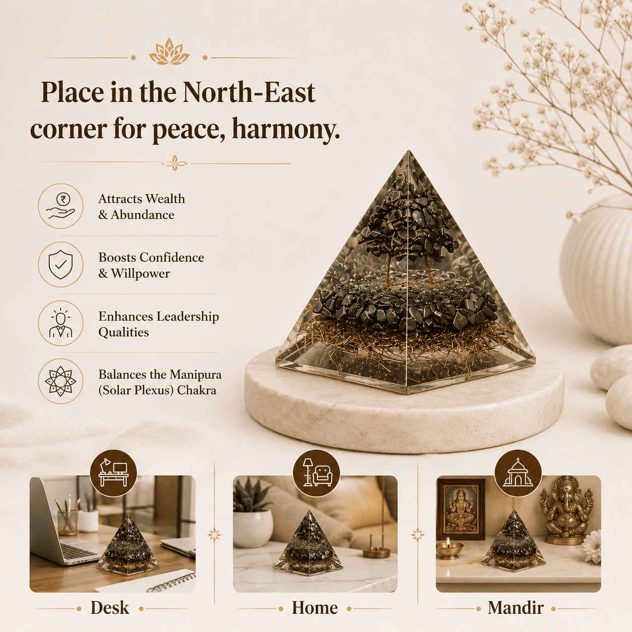 Pyrite Money Magnet Pyramid - Image 3