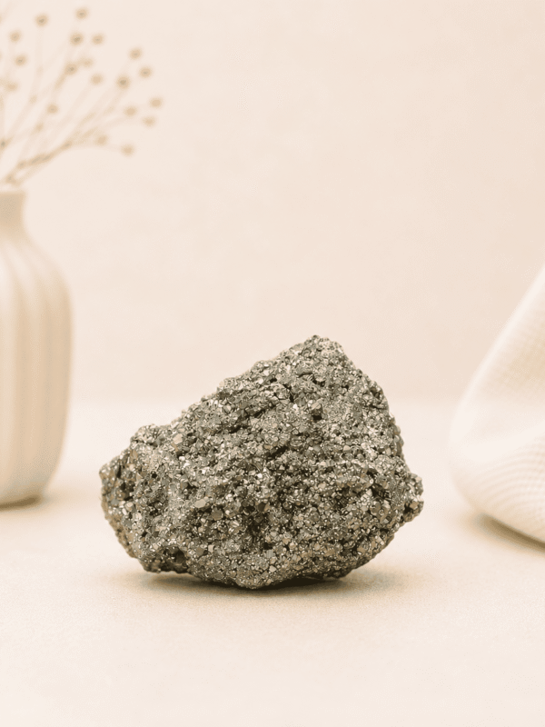 Natural Pyrite Raw Stone crystal for wealth attraction, prosperity, abundance, protection, financial success, and positive energy healing