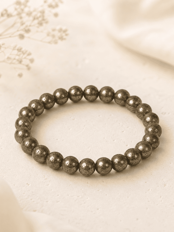 Raw Pyrite Bracelet for Money