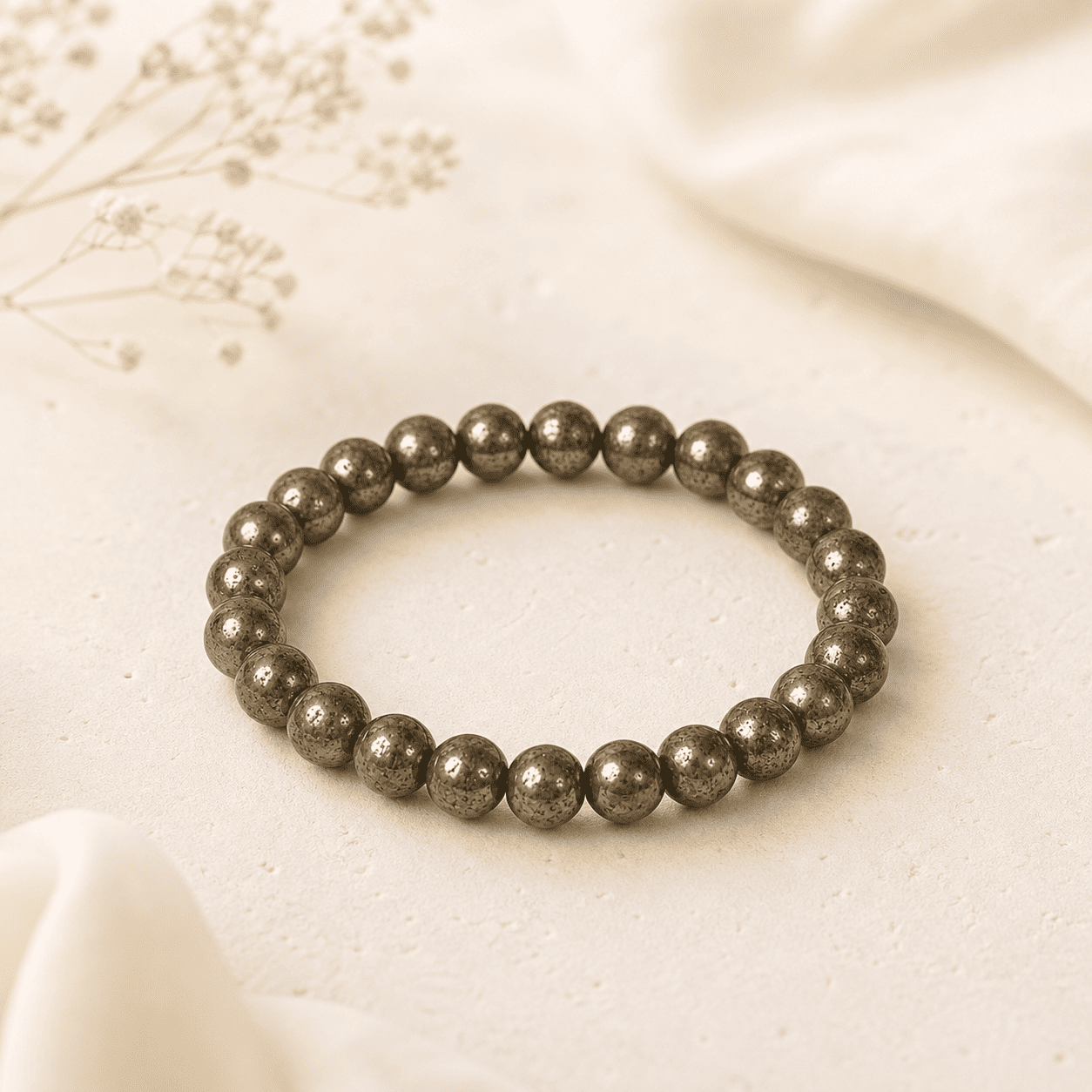 Raw Pyrite Bracelet for Money