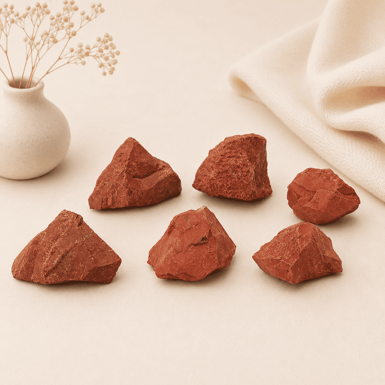 Natural Red Jasper Raw Stone healing crystal for grounding, strength, stability, emotional balance, chakra healing, and positive energy