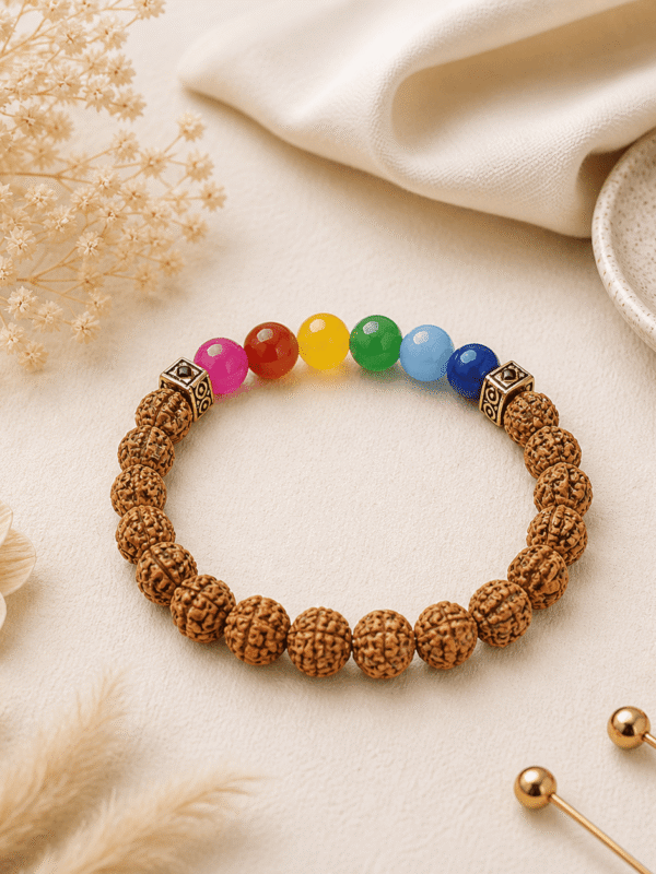 Rudraksha 7 Chakra Bracelet