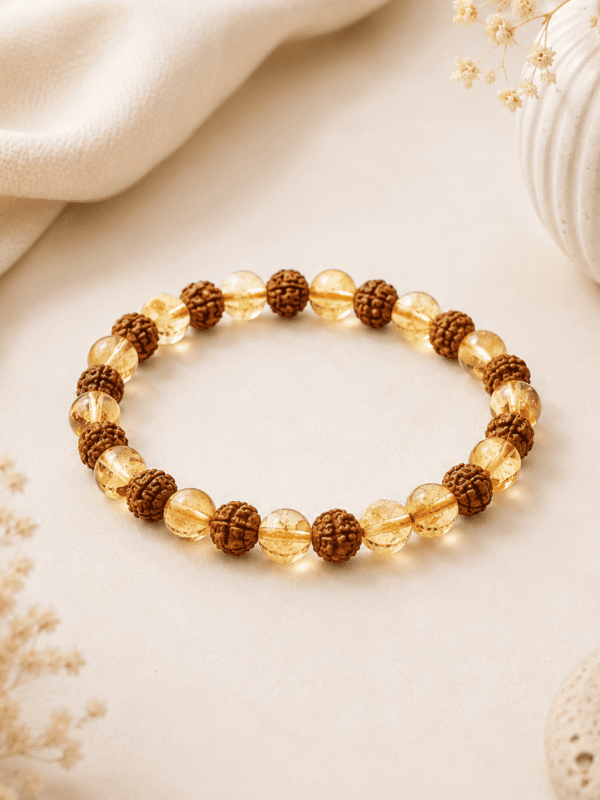 Rudraksha Citrine Bracelet