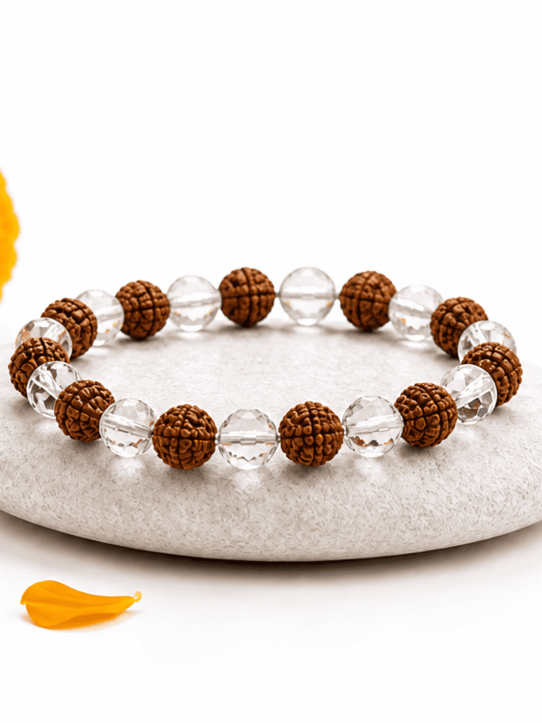 Natural Rudraksha Crystal Bracelet - Enhancing Beauty & Awareness