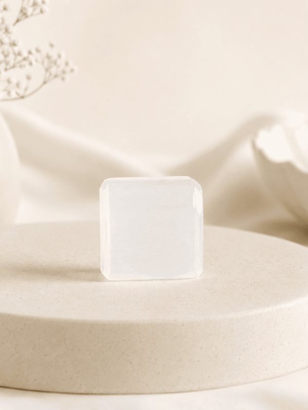 Natural Selenite Tumble Stone crystal for energy cleansing, spiritual healing, peace, chakra balancing, meditation, and positive energy protection