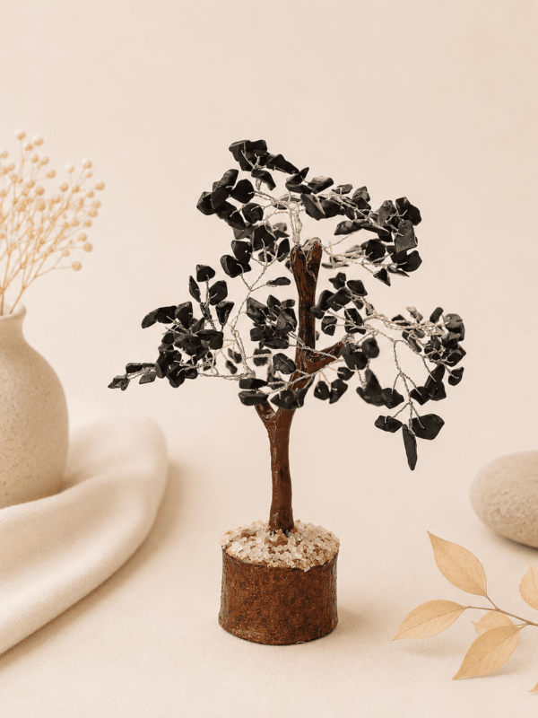 Natural Shungite Gemstone Tree for protection, grounding energy, EMF shielding and spiritual balance