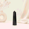 Shungite Pencil Tower Point healing crystal for protection, grounding, energy cleansing, chakra balancing, spiritual healing, and positive vibrations