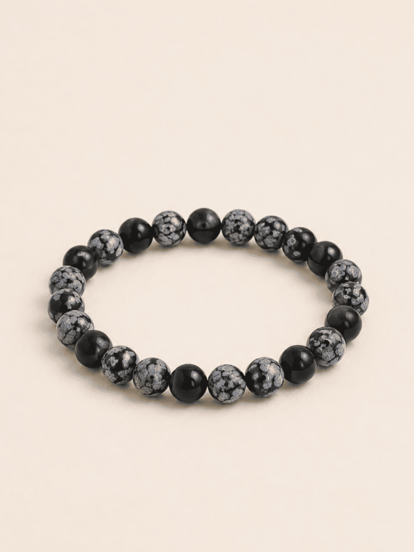 Snowflake Obsidian Bracelet