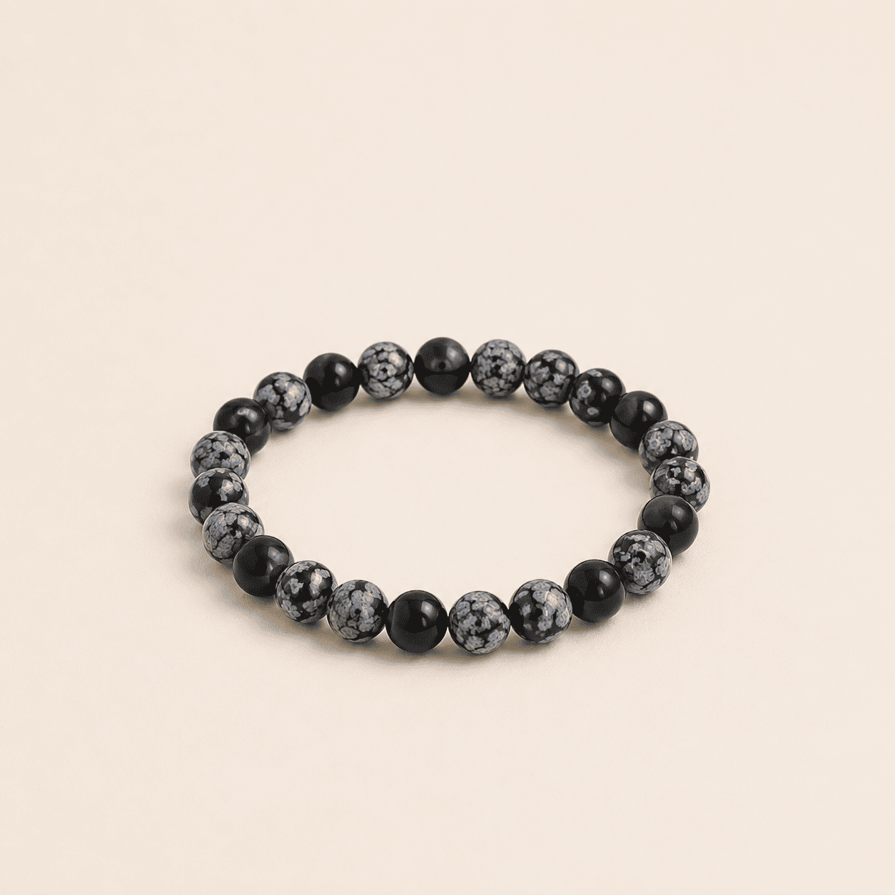 Snowflake Obsidian Bracelet