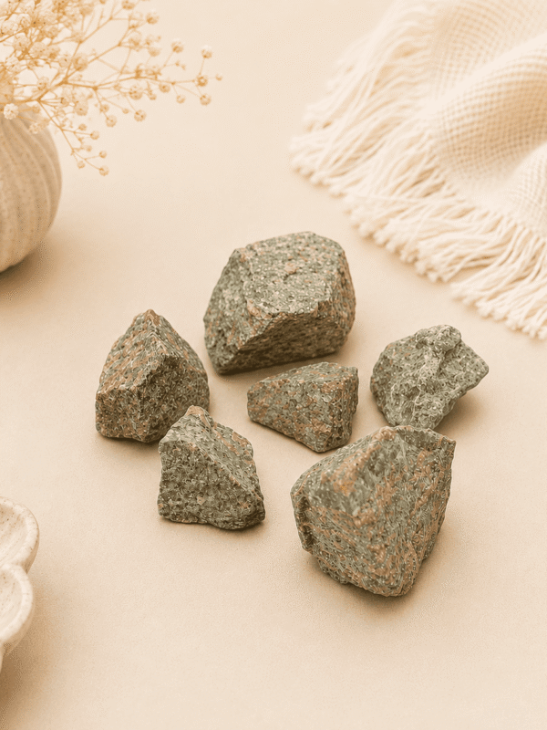 Natural Vessonite Raw Stone healing crystal for emotional balance, protection, grounding, chakra healing, spiritual growth, and positive energy