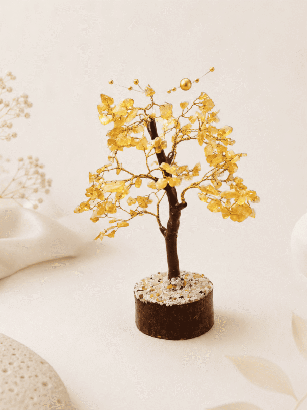 Natural Yellow Citrine Gemstone Tree for wealth attraction, prosperity, success and positive energy flow